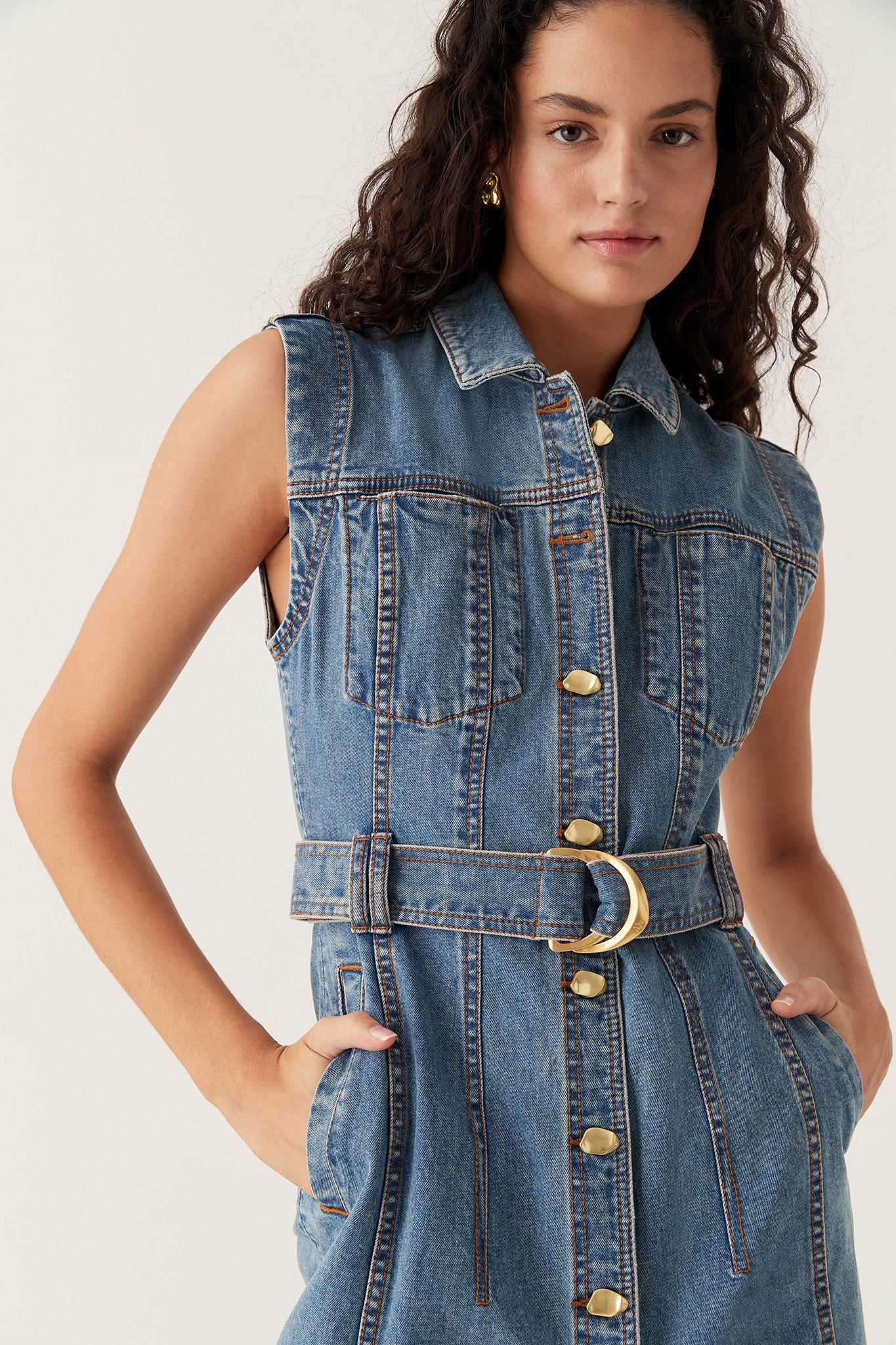 Darcie Denim Midi Dress