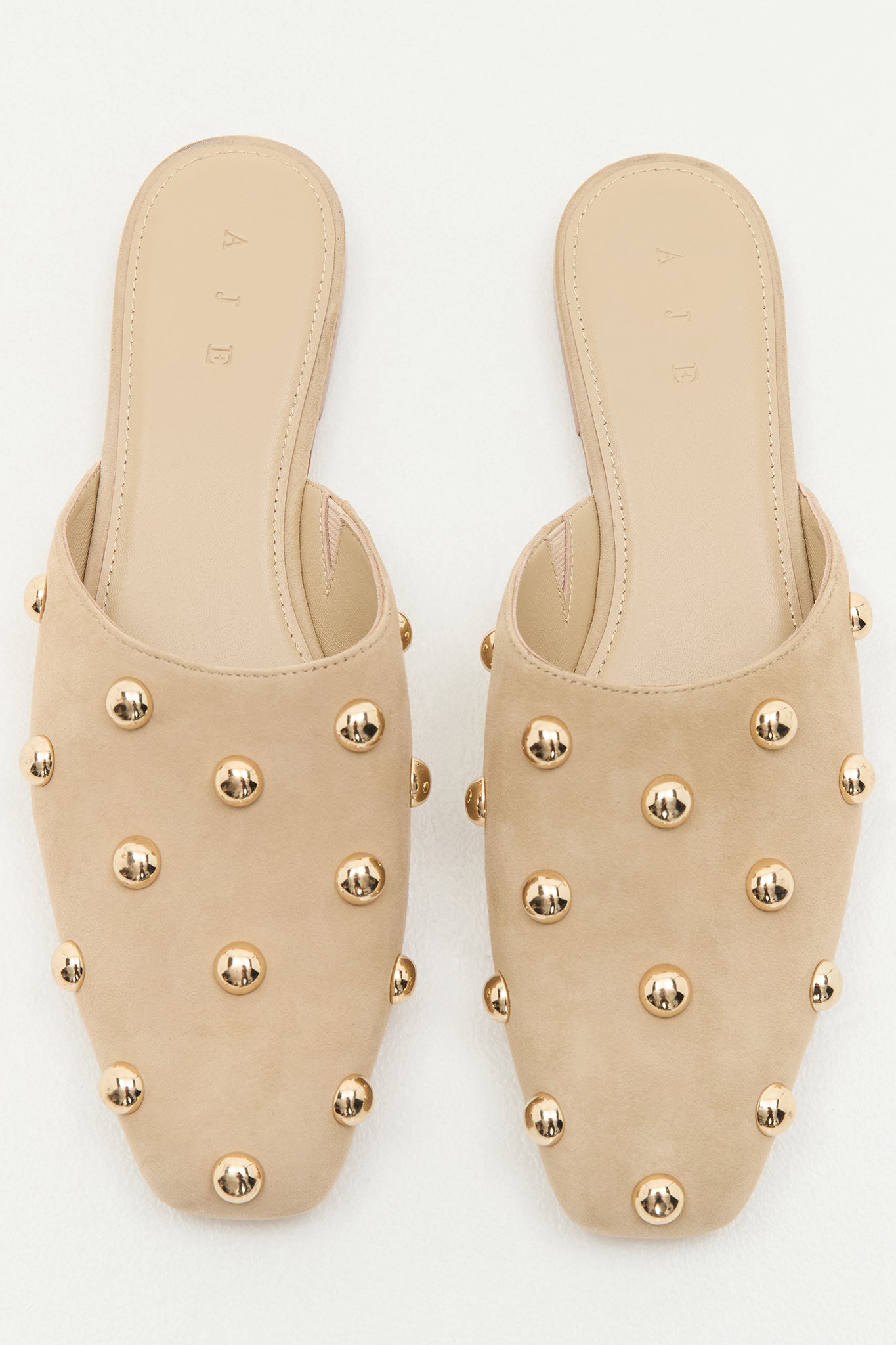 Beige Leslie Metallic-Accent Mules - CHARLES & KEITH TH
