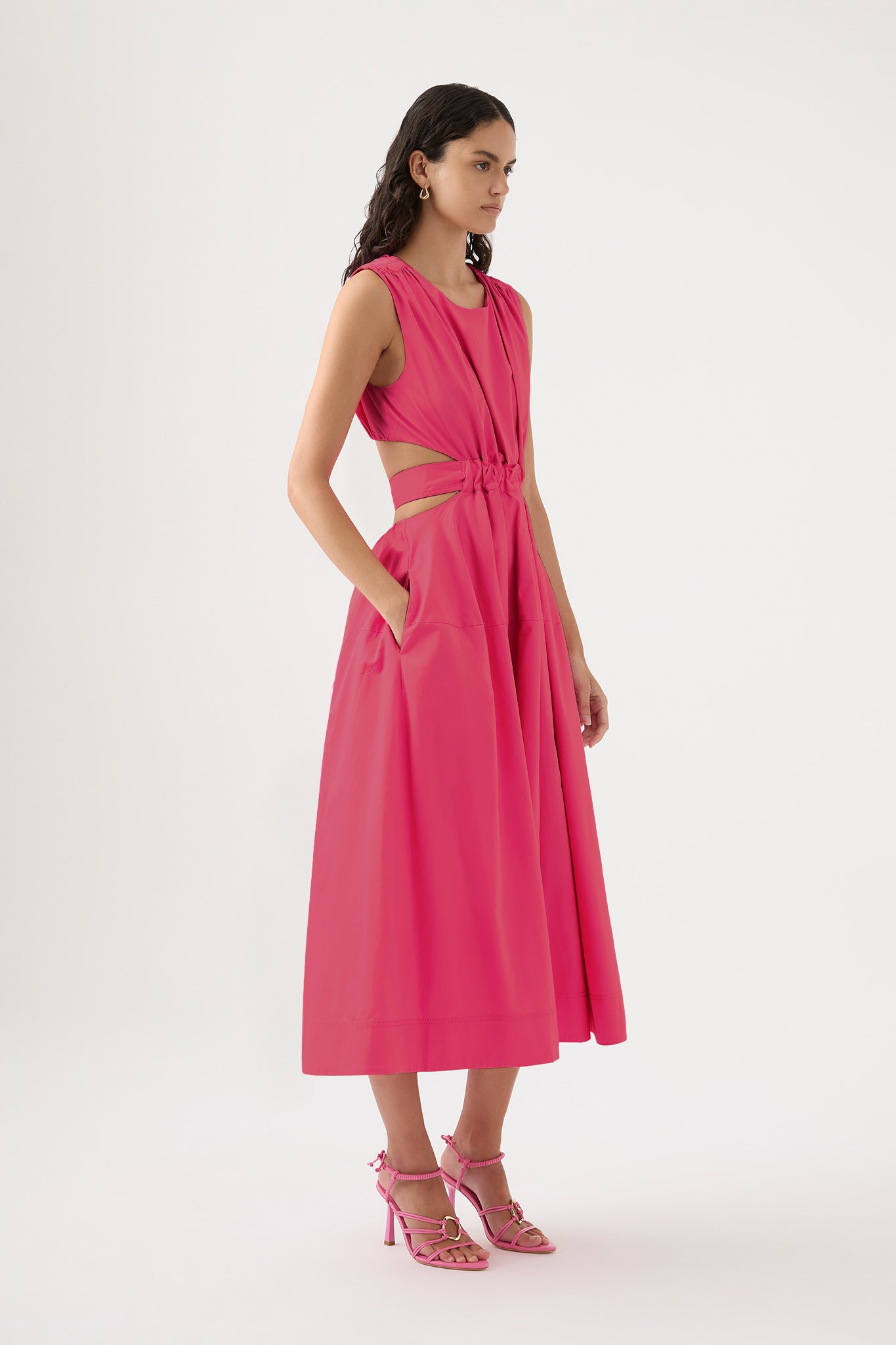 Zorina Tie Midi Dress