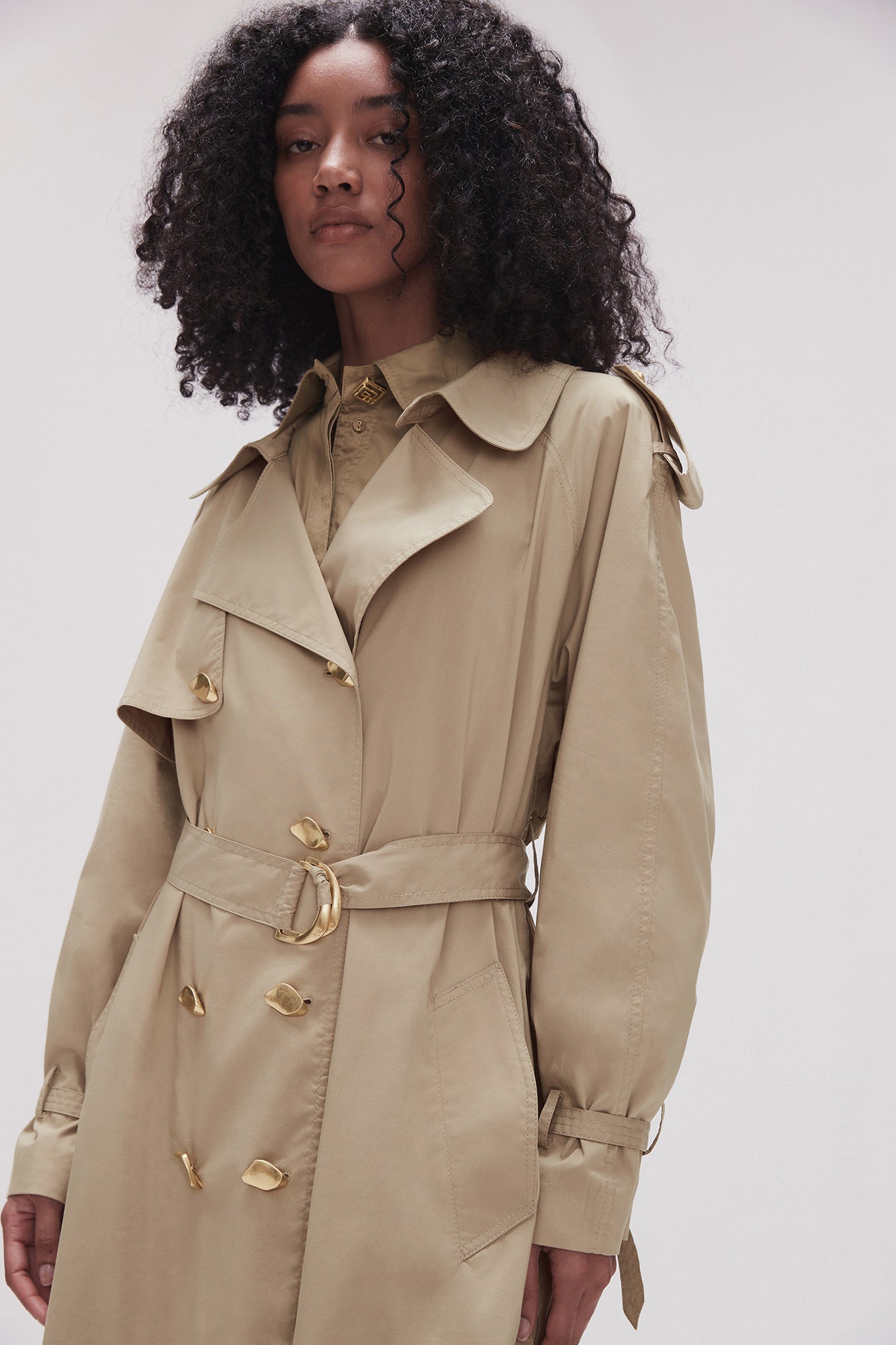 Pleated deals trench coat