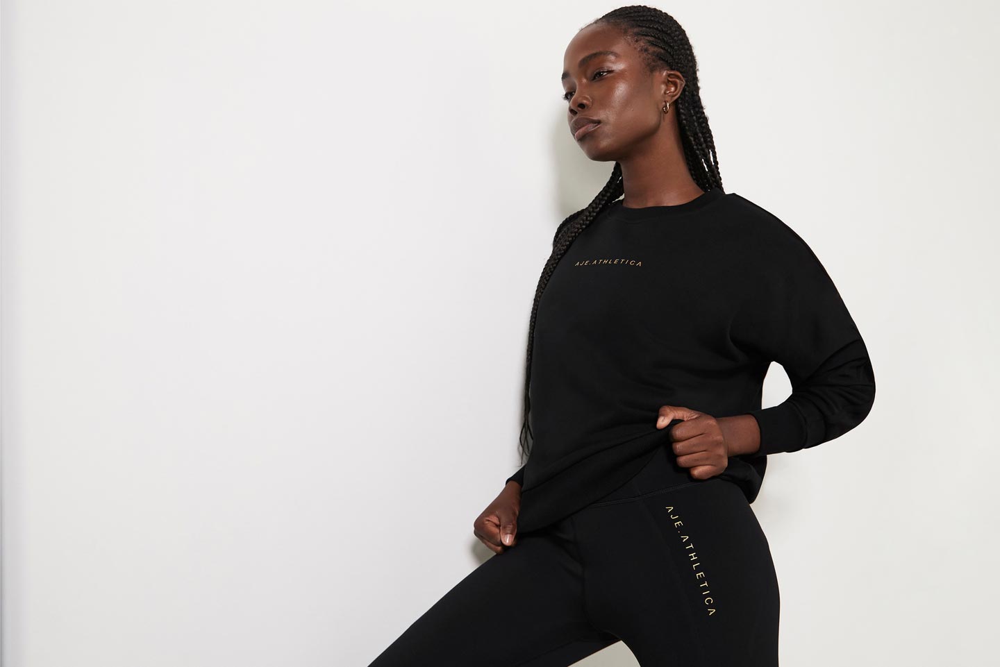 Metallic Signature Logo Crew Jumper 401