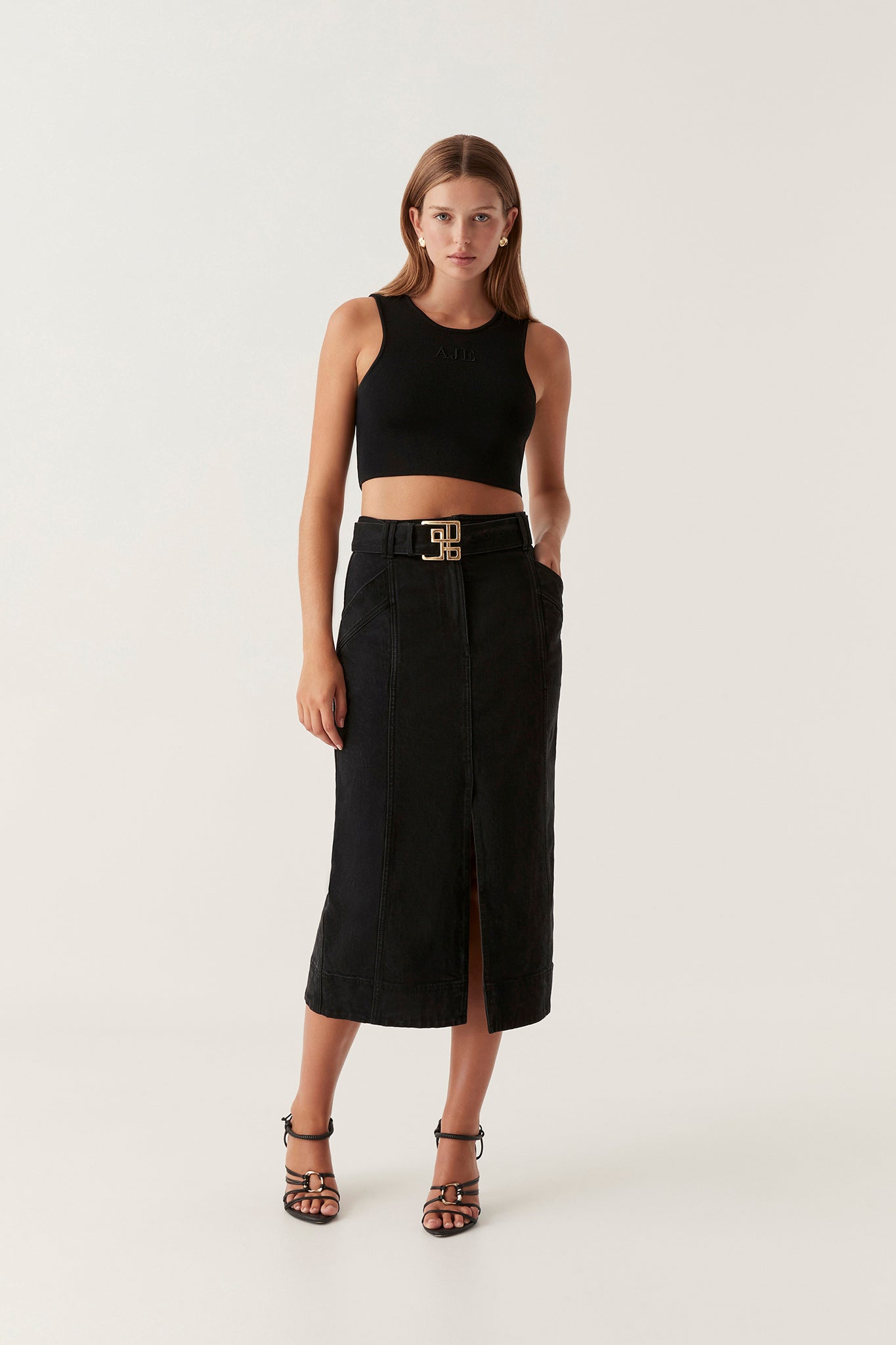 Black denim cheap skirt australia