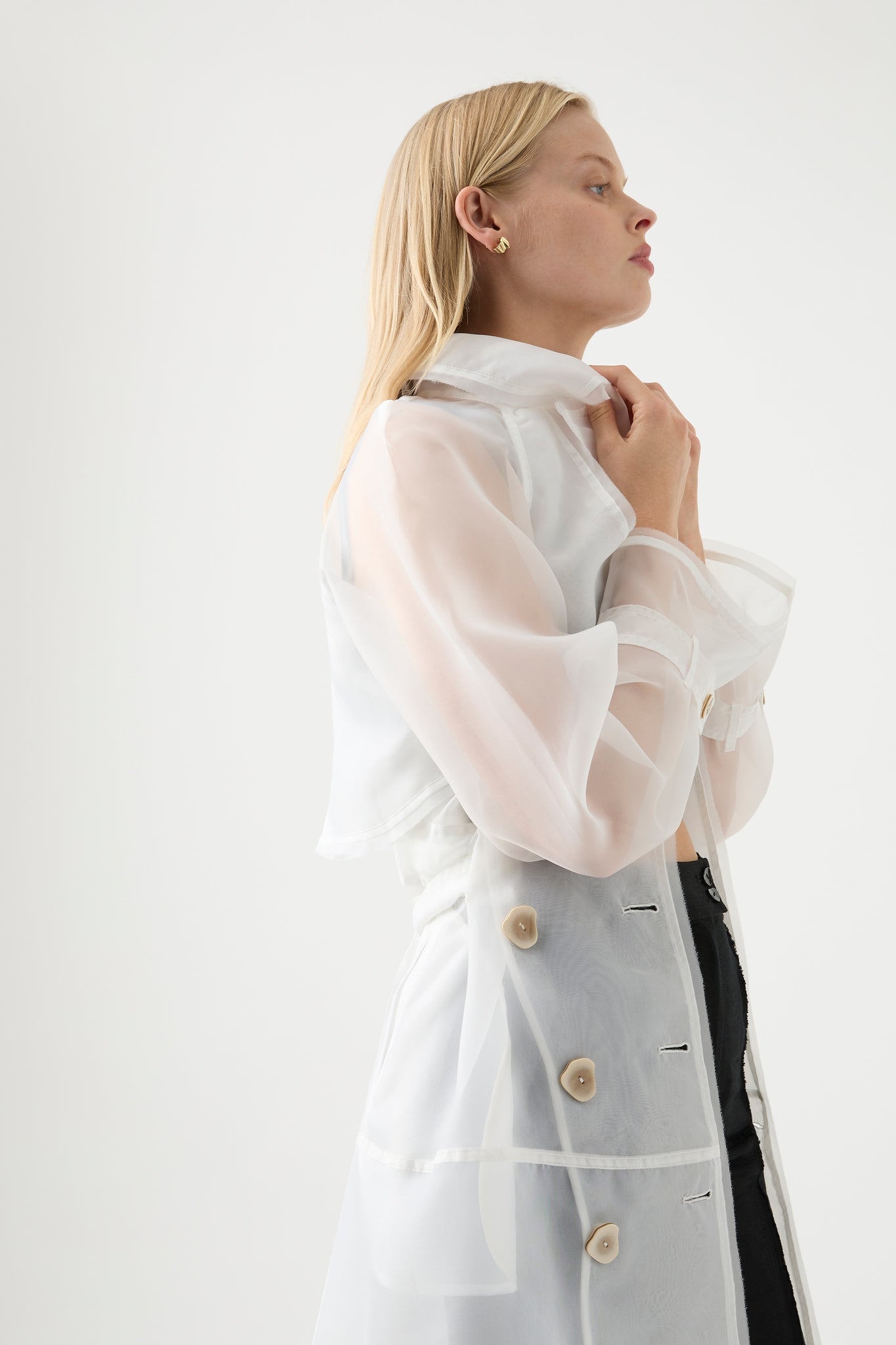 Prima Pleat Trench Coat