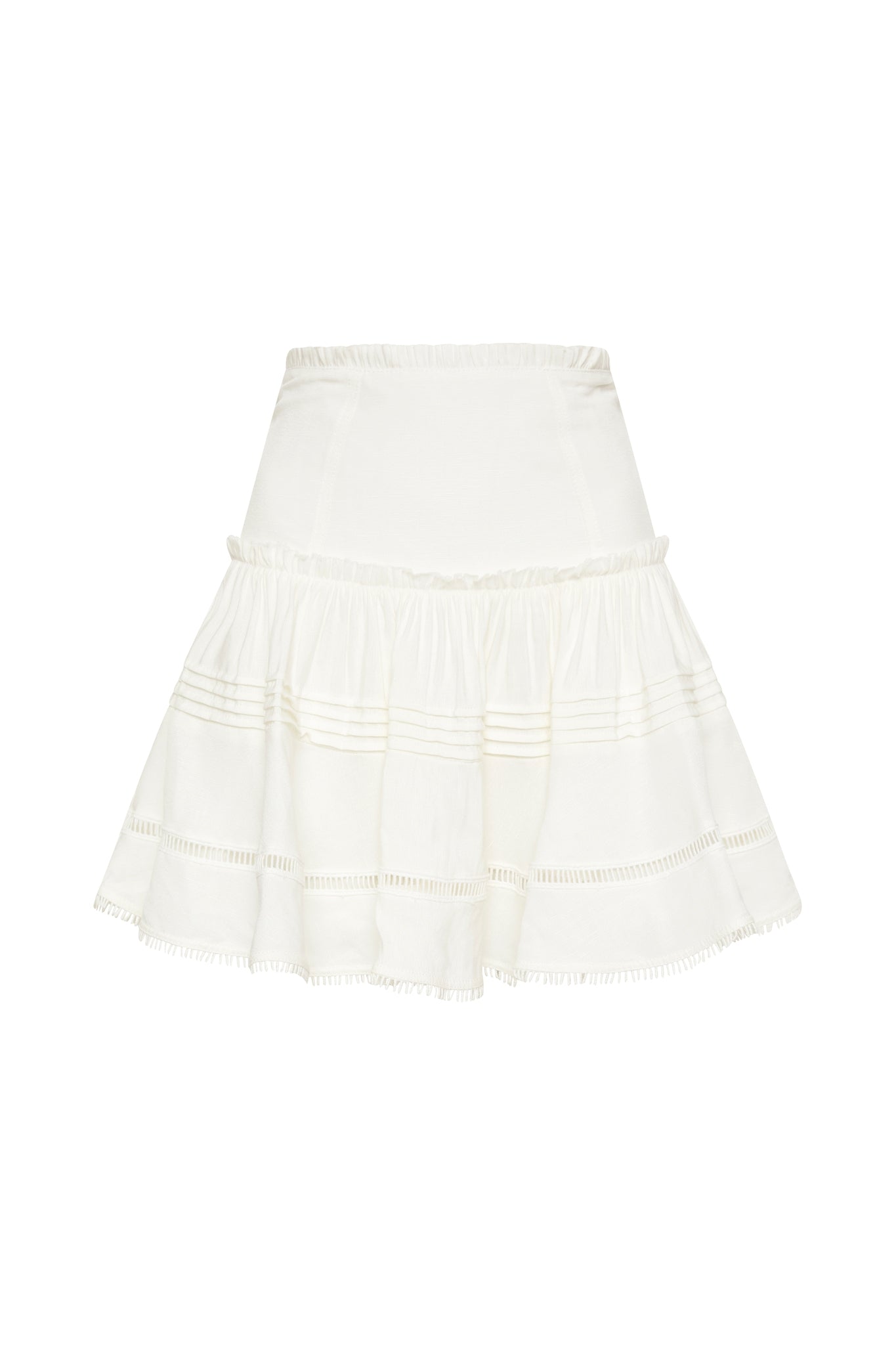 Aje white ruffle outlet skirt