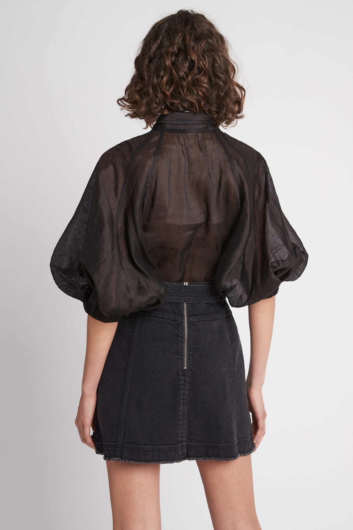 Palms Puff Sleeve Shirt | Black | Aje – Aje ROW